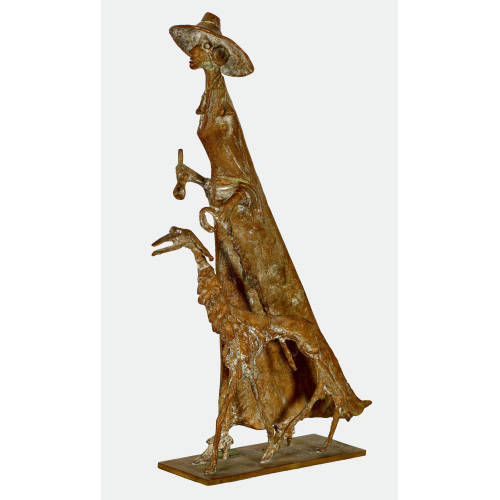 ALBERT) LINDI (EIGTL. LINDEGGER : 'Louise Elisabeth de Meuron mit Windhund' (DOBIASCHOFSKY AUKTIONEN AG)