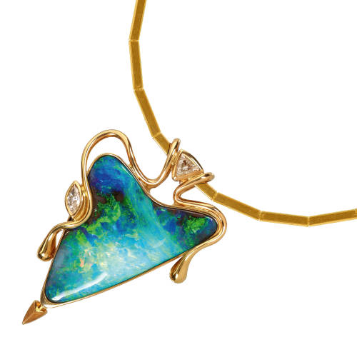 OPAL-DIAMANT-COLLIER : (DOBIASCHOFSKY AUKTIONEN AG)