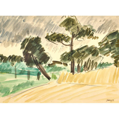 HANS BERGER : Champs et arbres (DOBIASCHOFSKY AUKTIONEN AG)