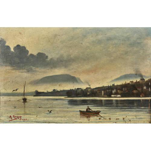 ARTHUR CHARLES HENRI HERZOG : 'Lac de Neuch�tel' (DOBIASCHOFSKY AUKTIONEN AG)