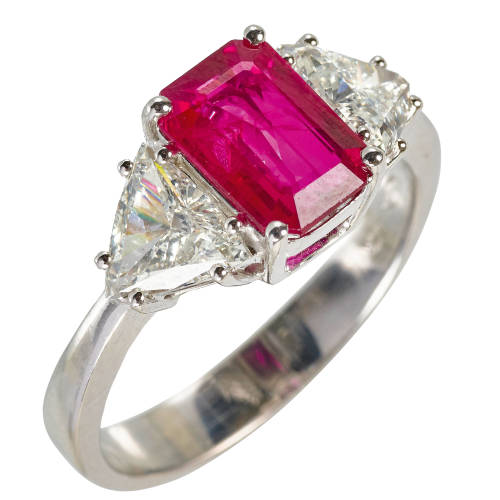 RUBIN-DIAMANT-RING : (DOBIASCHOFSKY AUKTIONEN AG)