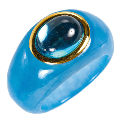 TOPAS-JADE-RING : (DOBIASCHOFSKY AUKTIONEN AG)