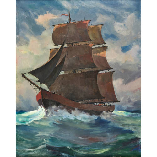 ANTONI SUCHANEK : Schiff auf hoher See (DOBIASCHOFSKY AUKTIONEN AG)