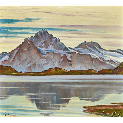 LOUIS D�RR : Wetterhorn und B�rglistock mit Bachalpsee (DOBIASCHOFSKY AUKTIONEN AG)