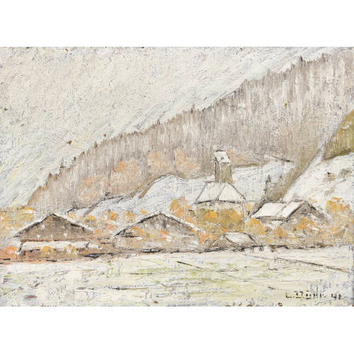 LOUIS D�RR : 'Gsteig im Schnee' (DOBIASCHOFSKY AUKTIONEN AG)
