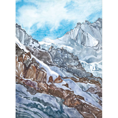 ALEX WALTER DIGGELMANN : Blick auf die Mathildespitze beim Jungfraujoch (DOBIASCHOFSKY AUKTIONEN AG)