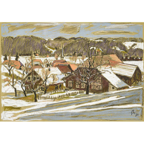 FRED BAUMANN : Dorf im Winter (DOBIASCHOFSKY AUKTIONEN AG)