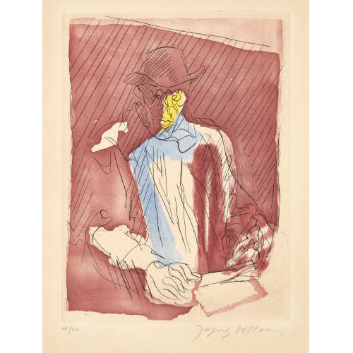 JACQUES VILLON : 'Portrait de l'artiste' (DOBIASCHOFSKY AUKTIONEN AG)
