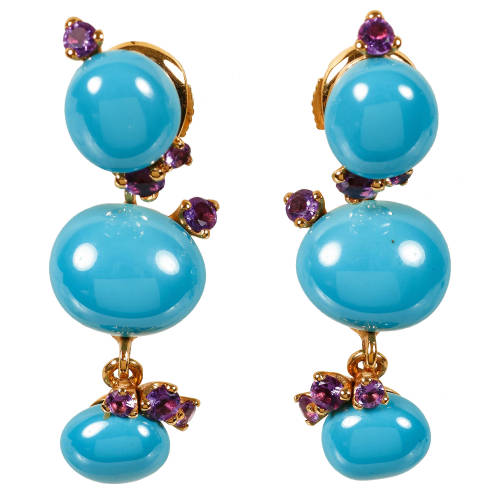 AMETHYST-OHRH�NGER : Pomellato, 'Capri', Mailand (DOBIASCHOFSKY AUKTIONEN AG)