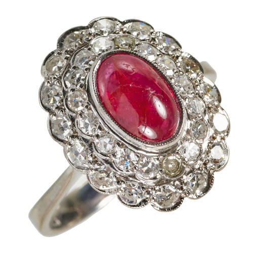 RUBIN-DIAMANT-RING : (DOBIASCHOFSKY AUKTIONEN AG)