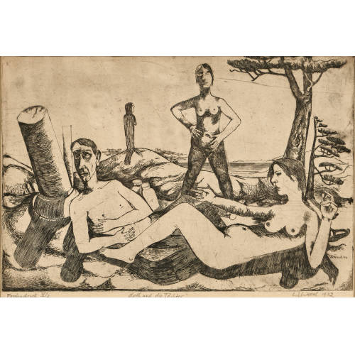 WILHELM WESSEL : 'Loth und die T�chter'. (DOBIASCHOFSKY AUKTIONEN AG)