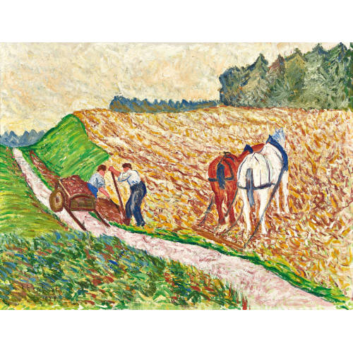JOSEF ALBERT BENKERT : Bauern bei der Feldarbeit (DOBIASCHOFSKY AUKTIONEN AG)