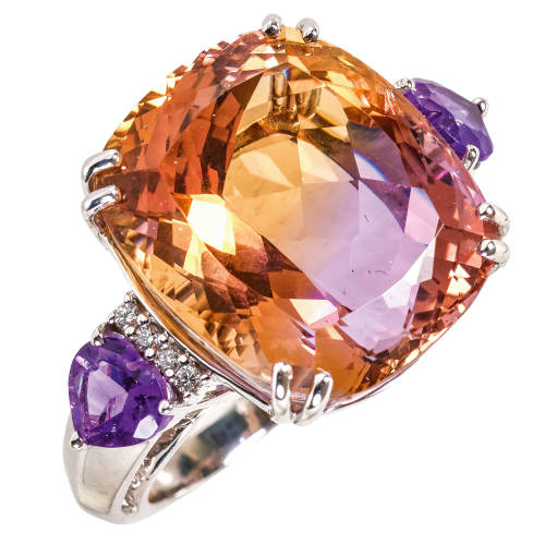 AMETRIN-AMETHYST-DIAMANT-RING : (DOBIASCHOFSKY AUKTIONEN AG)