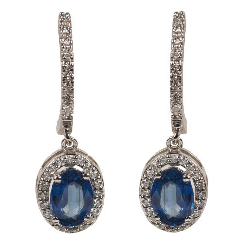 SAPHIR-DIAMANT-OHRH�NGER : (DOBIASCHOFSKY AUKTIONEN AG)