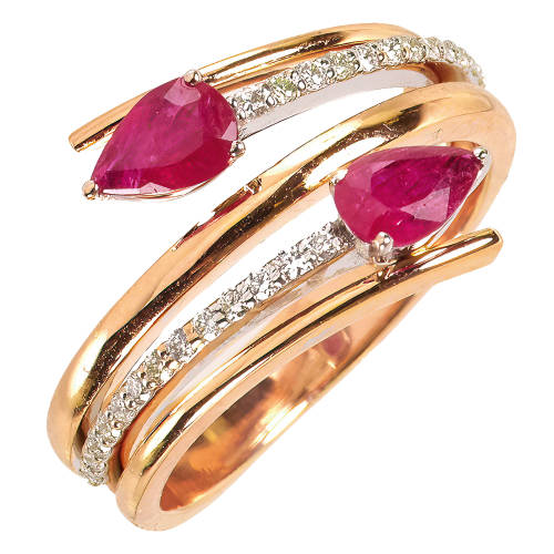 RUBIN-DIAMANT-RING : (DOBIASCHOFSKY AUKTIONEN AG)