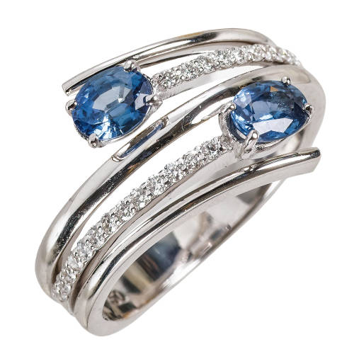 SAPHIR-DIAMANT-RING : (DOBIASCHOFSKY AUKTIONEN AG)
