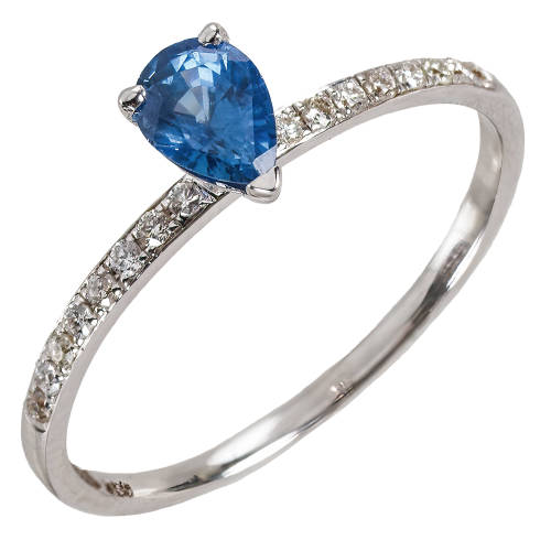 SAPHIR-DIAMANT-RING : (DOBIASCHOFSKY AUKTIONEN AG)