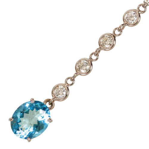 AQUAMARIN-DIAMANT-COLLIER : (DOBIASCHOFSKY AUKTIONEN AG)