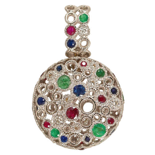 EDELSTEIN-DIAMANT-ANH�NGER : (DOBIASCHOFSKY AUKTIONEN AG)