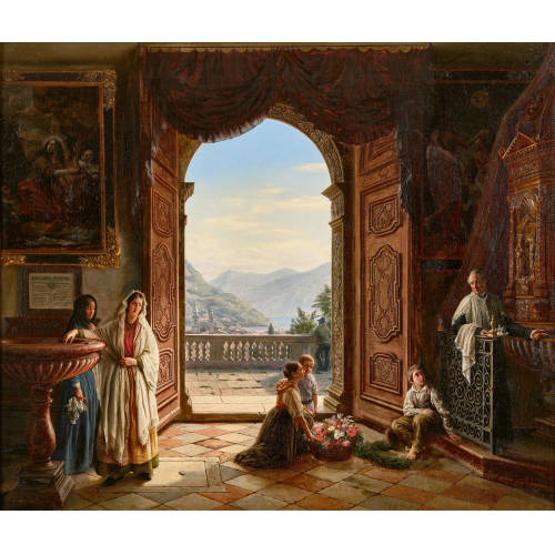 AUR�LE ROBERT : Im Atrium der Kathedrale von Lugano (DOBIASCHOFSKY AUKTIONEN AG)