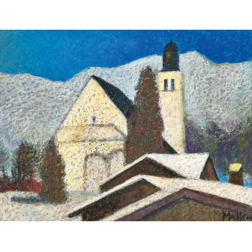 WALTER MAFLI : Die alte Kirche von Semsales (DOBIASCHOFSKY AUKTIONEN AG)