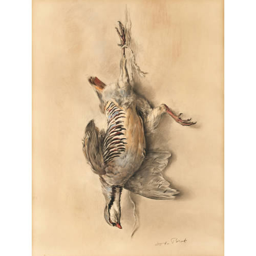 XAVIER DE PORET : Nature morte au perdrix bartavelle (DOBIASCHOFSKY AUKTIONEN AG)