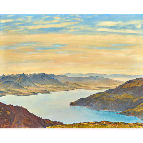 LOUIS D�RR : 'F�hnstimmung am Luganersee' (DOBIASCHOFSKY AUKTIONEN AG)