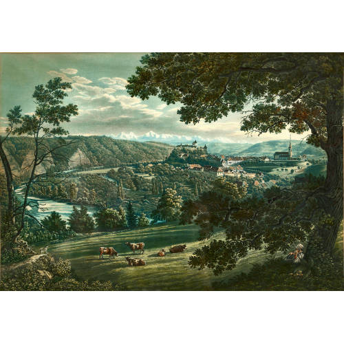 JOHANN JACOB SPERLI : Ansicht von Burgdorf von Norden (DOBIASCHOFSKY AUKTIONEN AG)