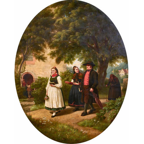 BENJAMIN I VAUTIER : Der Kirchgang (DOBIASCHOFSKY AUKTIONEN AG)