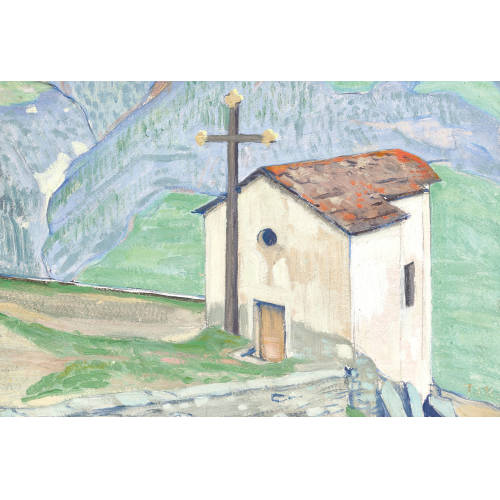FRAN�OIS DE RIBAUPIERRE : Kapelle mit Wegkreuz (DOBIASCHOFSKY AUKTIONEN AG)