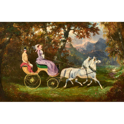 ALEXANDER RITTER VON BENSA : 'Ausfahrt (der) Kaiserin Elisabeth' (DOBIASCHOFSKY AUKTIONEN AG)