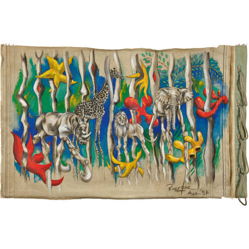 ROLF KNIE : Nashorn, Giraffe, L�we und Elefant (DOBIASCHOFSKY AUKTIONEN AG)