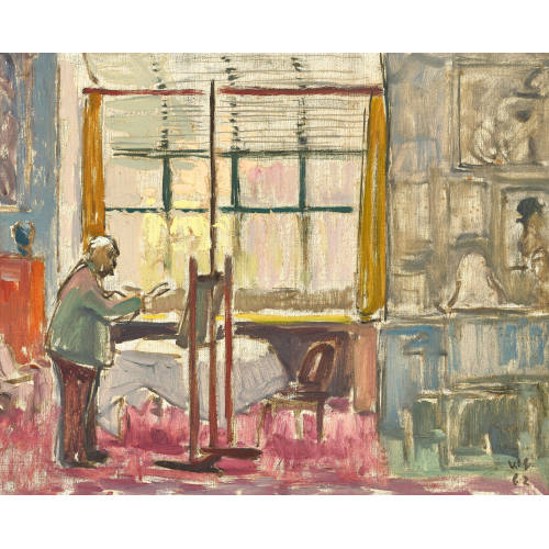 WALTER SAUTTER : 'Cuno Amiet in seinem Atelier' (DOBIASCHOFSKY AUKTIONEN AG)