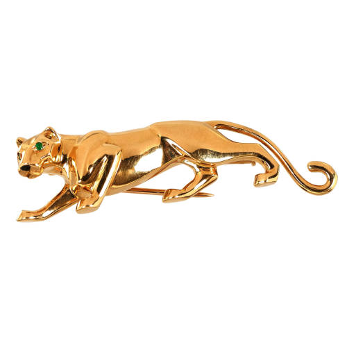GOLD-BROSCHE : Cartier, 'Panth�re de Cartier', Paris, 1980er Jahre (DOBIASCHOFSKY AUKTIONEN AG)