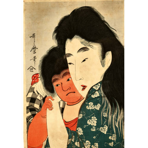 UTAGAWA UTAMARO : Yamauba und Kintaro (DOBIASCHOFSKY AUKTIONEN AG)