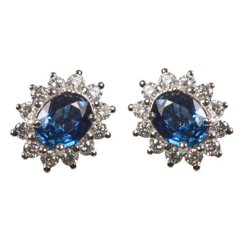 SAPHIR-DIAMANT-OHRSTECKER : (DOBIASCHOFSKY AUKTIONEN AG)