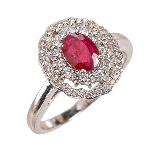 RUBIN-DIAMANT-RING : (DOBIASCHOFSKY AUKTIONEN AG)