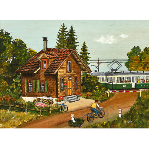 HELEN G�DEL : Bahnw�rterh�uschen mit Emmentalbahn (DOBIASCHOFSKY AUKTIONEN AG)