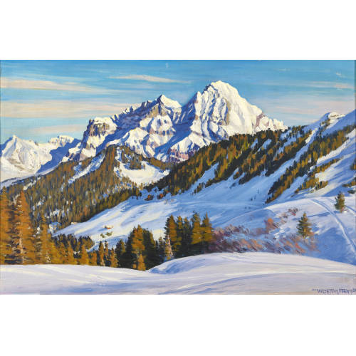 WALDEMAR THEOPHIL FINK : Gross Lohner in der Wintersonne (DOBIASCHOFSKY AUKTIONEN AG)