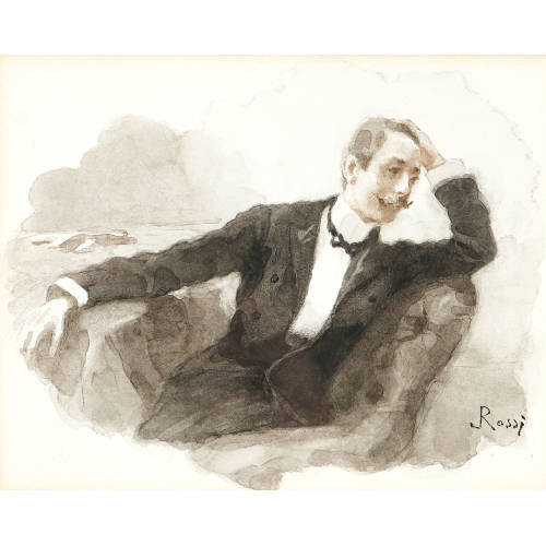 LUIGI ROSSI : Illustration f�r Marcel Pr�vosts 'Les Demi-Vierges' (S. 99) (DOBIASCHOFSKY AUKTIONEN AG)
