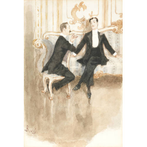 LUIGI ROSSI : Illustration f�r Marcel Pr�vosts 'Les Demi-Vierges' (S. 207) (DOBIASCHOFSKY AUKTIONEN AG)