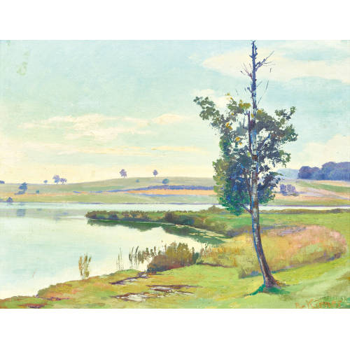 ROBERT KIENER : 'Landschaft an der Aare' (DOBIASCHOFSKY AUKTIONEN AG)