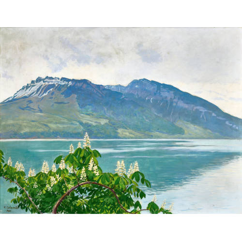 PLINIO COLOMBI : Ansicht des Thunersees mit Sigriswilgrat und Niederhorn (DOBIASCHOFSKY AUKTIONEN AG)