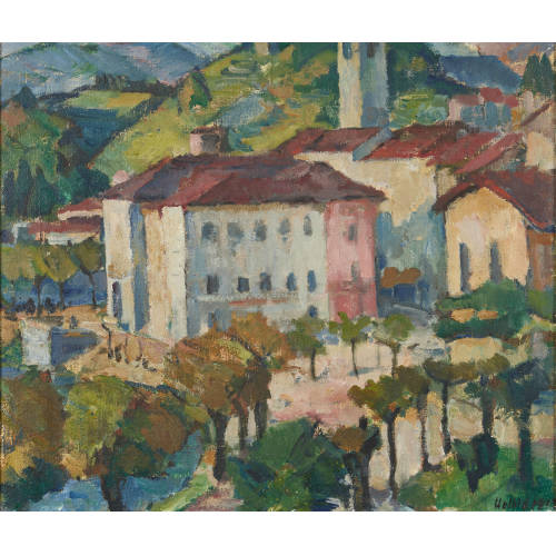 WALTER HELBIG : Tessiner Dorf (DOBIASCHOFSKY AUKTIONEN AG)