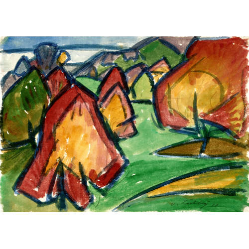 OSCAR WILHELM L�THY : Landschaft mit B�umen (DOBIASCHOFSKY AUKTIONEN AG)