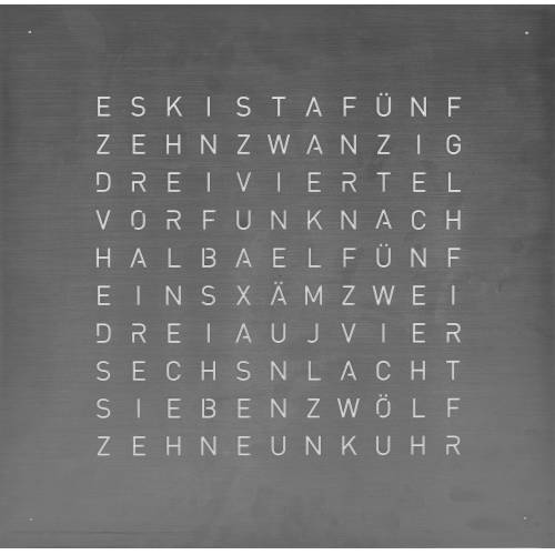 WANDUHR : 'Earth 45', Entwurf Biegert & Funk (Ausf�hrung Qlocktwo) (DOBIASCHOFSKY AUKTIONEN AG)