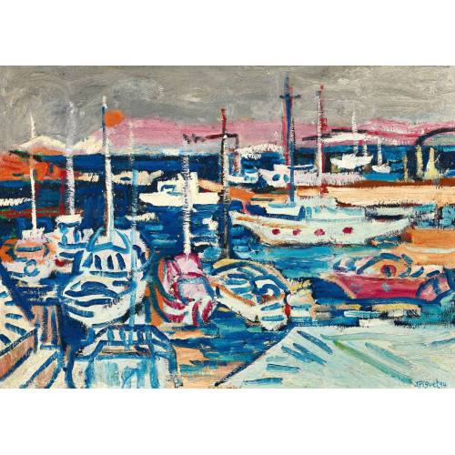 JEAN-LOUIS PIGUET : Le port (DOBIASCHOFSKY AUKTIONEN AG)