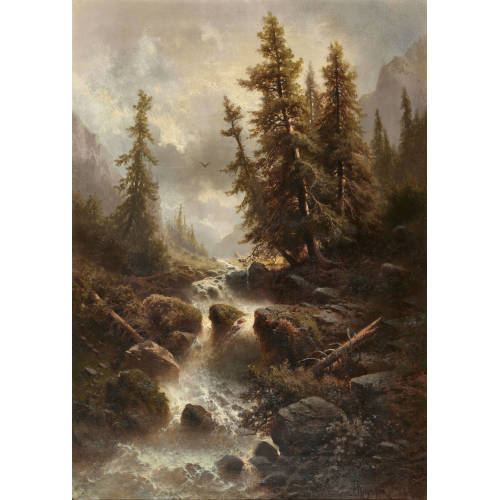 ALBERT RIEGER : Reissender Wildbach (DOBIASCHOFSKY AUKTIONEN AG)