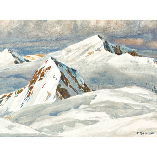 HANS BEAT WIELAND : Parsenngebiet im Schnee (DOBIASCHOFSKY AUKTIONEN AG)