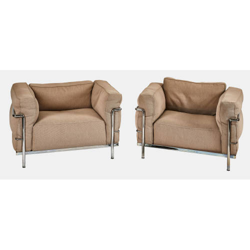 CHARLES-�DOUARD) LE CORBUSIER (EIGTL. JEANNERET : Paar Sessel Grand Confort LC3 (Ausf�hrung Cassina) (DOBIASCHOFSKY AUKTIONEN AG)